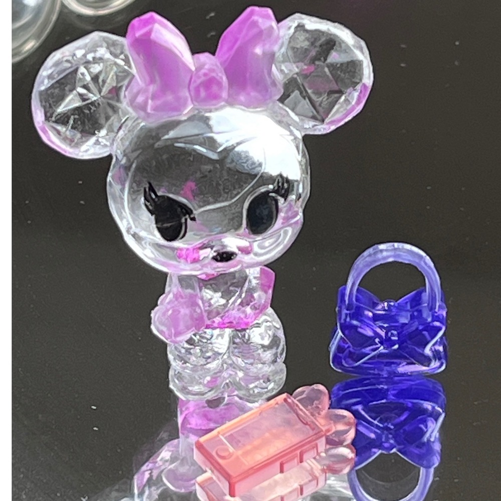 Disney Crystal Surprise Minnie Mouse Faceted Mini Figure with Accessories